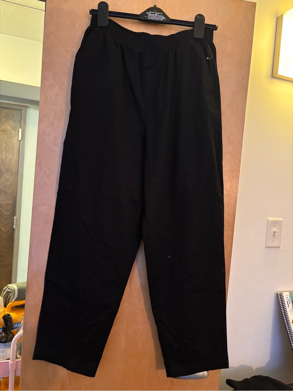 Laura Scott Black Elastic-Waist Jogger Pants